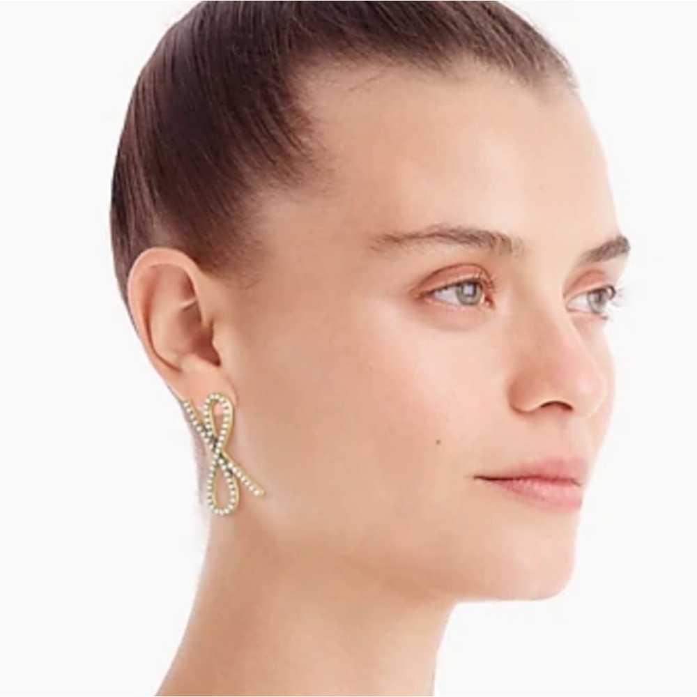 NWT J.Crew Pearl Bow Earrings - Picture 6 of 6